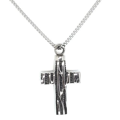 Silver and black cross