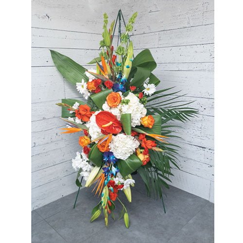 Arrangement of exotic flowers