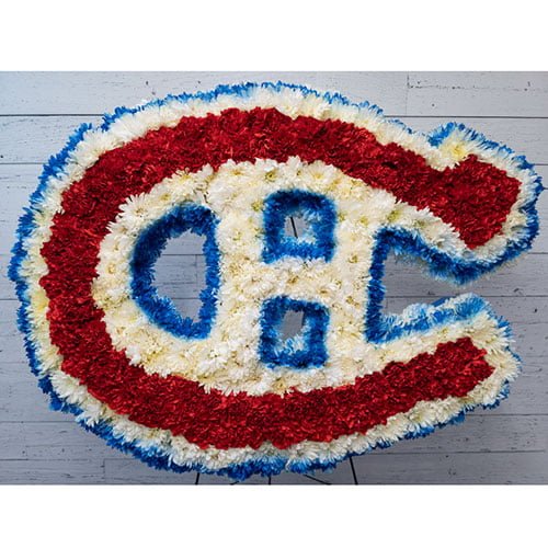 Logo des Canadiens de Montréal en fleurs