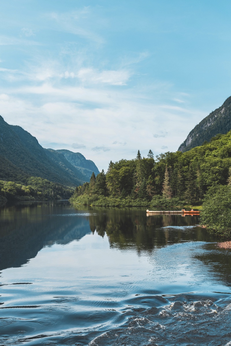 A photo of a lake where the ashes of a deceased person could be scattered.